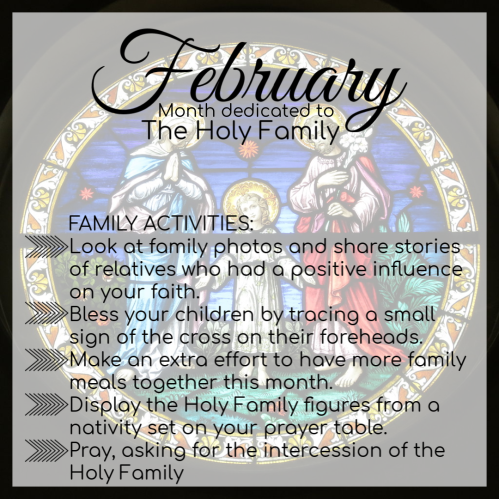 month of holy family Feb